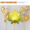 10 Pcs Autumn Decoration Thanksgiving Balloons Festival Maple Leaf Party Fall Colored Foil