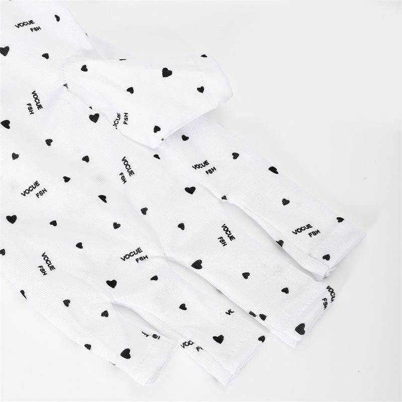 1 Pair Love Heart Printed Nail Art UV Protection Gloves UV LED Lamp Nail Dryer Hand Protective Manicure Tool
