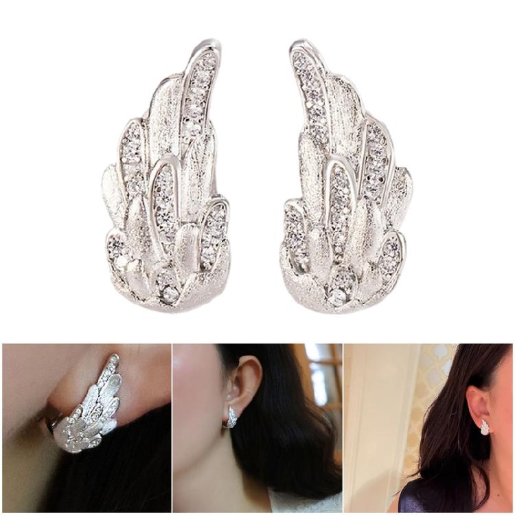 Elegant Wing Crystals Earrings Craft Of Copper For Long Time Use And Stylish Appeal