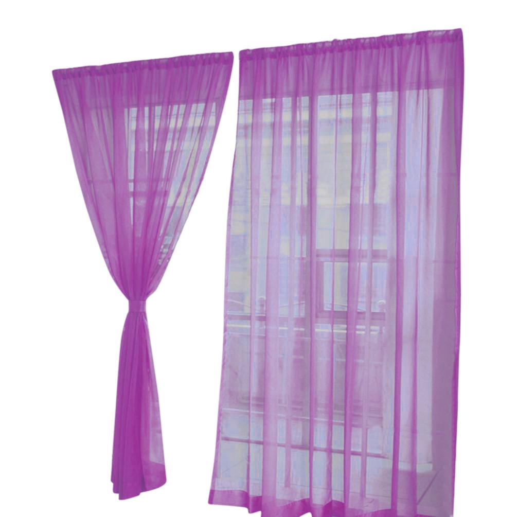 Elegant Sheer Voile Curtains for Living Room 2 Panels, 84 Inches Long, Light Filtering, Multiple Colors Available