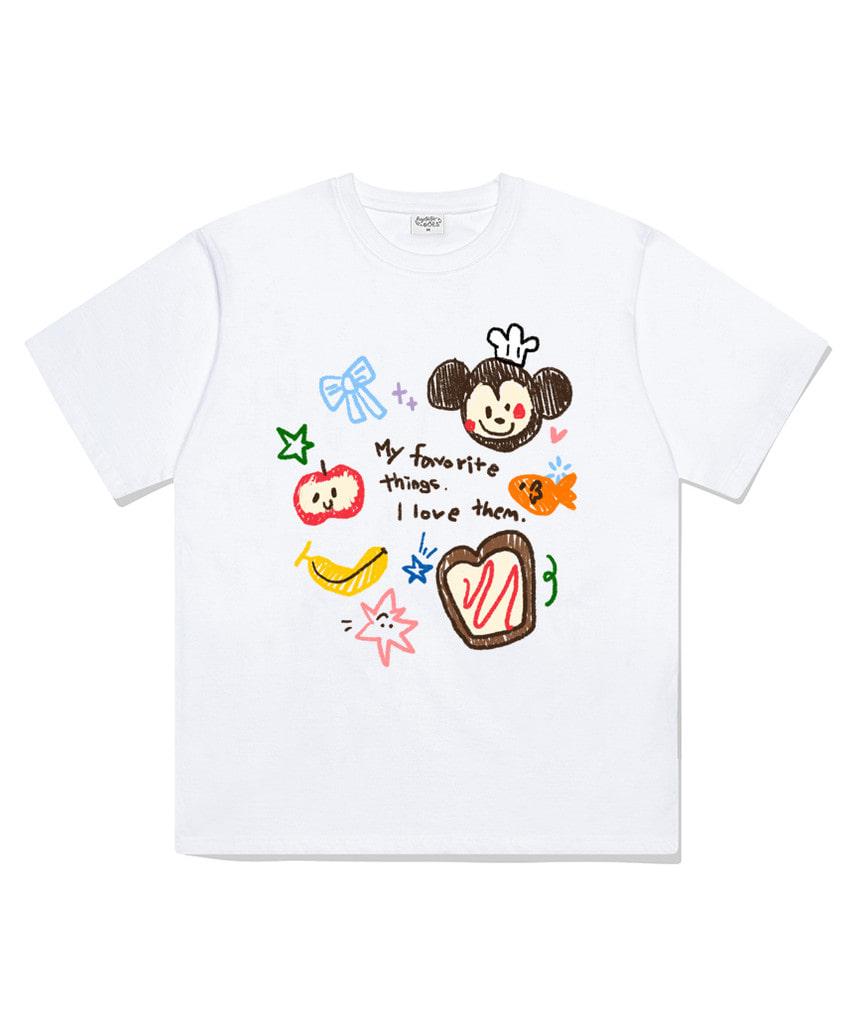 Deomopeuhauseu My Favorite Dings Oversized Short Sleeve T-Shirt Melange Gray
