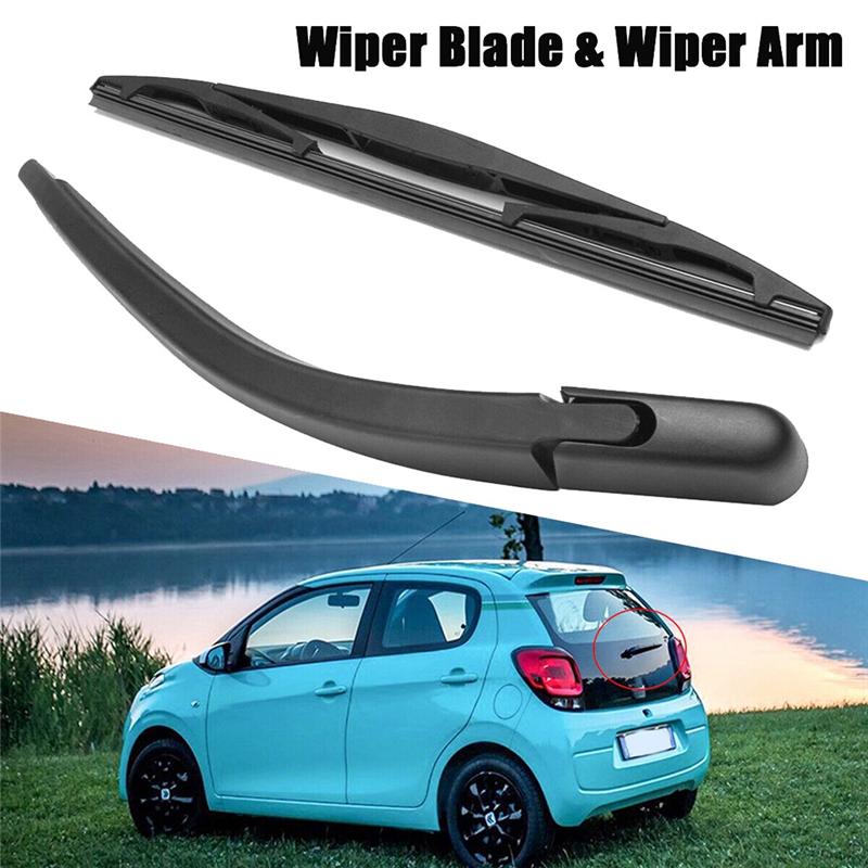 A03E-New Rear Windshields Windscreen Wiper Arm & Blade Set For  107 Citroen C1 Toyota Aygo Replacement Spare Parts