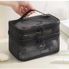 Large Mesh Makeup and Toiletry Bag - Portable, Travel-Friendly, Customizable Logo