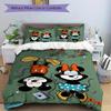 3pcs Mickey, Minnie Printed Bedding Set, Breathable And Soft, Machine Washable, Christmas Gift, Suitable for Bedroom Decoration, 080