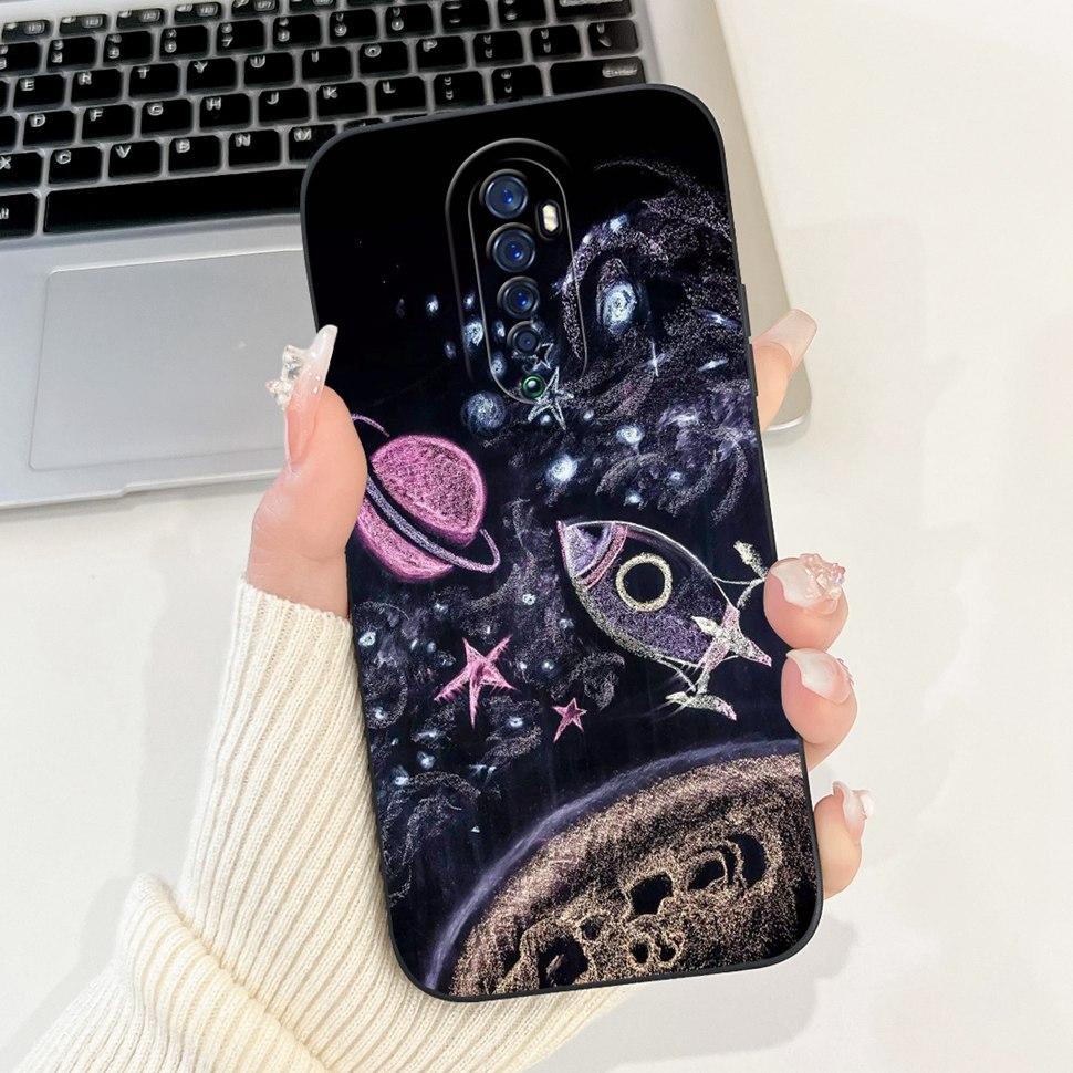 For Oppo Reno 2 2F Case Cute Rabbit Painted Cover Soft Silicone TPU Phone Cases For Oppo Reno2 F Reno 2F Back Cover Funda