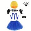 Halloween Costume For Adult Women Goggles Glasses Beanie Hatsglovestutu Skirtsuspenders Accessories Cosplay Party Set