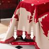 Christmas Atmosphere Sofa Cover Cloth Chenille American Retro Red Sandscarf Anti-Slip Sofa Cushion Cover Multifunctional Blanket