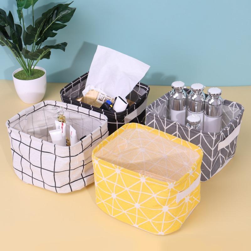 1PC Folding Desktop Storage Box Waterproof Toy Sundries Storage Basket Cosmetic Underwear Storage Office Stationery Organizer