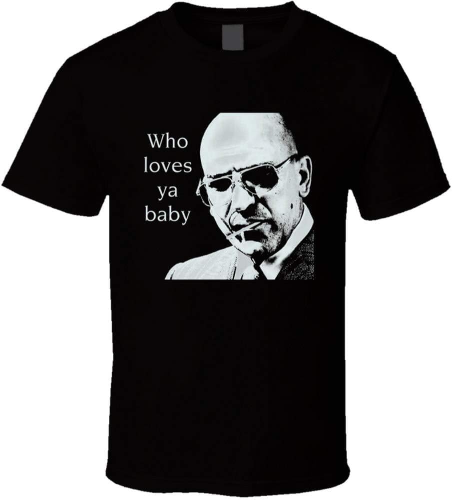Telly Savalas Kojack t Shirt Who Loves yo Baby Retro TV she Shirts Men s XS чёрный