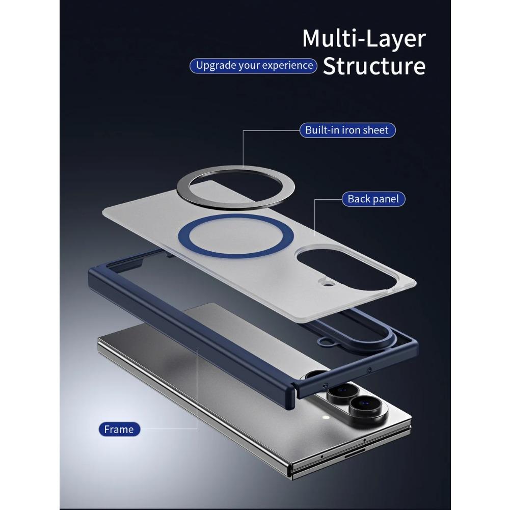 Clear Matte Slightly Phone Case for Samsung Galaxy Z Fold 8 Ultra Fold 7 6 5 4 Front Glass Strong Magnetic Hinge Protect Cover