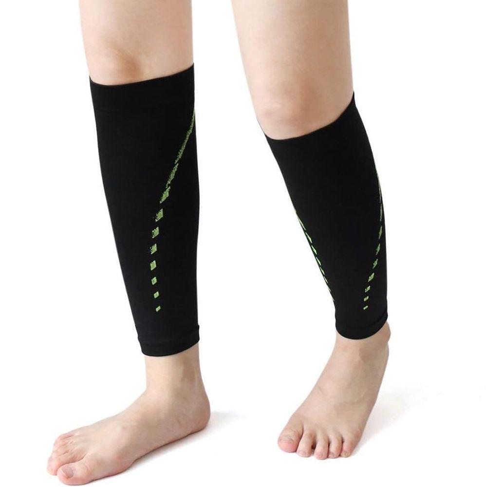 1Pair Calf Compression Sleeve Men Women Running Leg Compression Socks for Shin Splint Relieve Calf Pain, Swelling,Varicose Veins