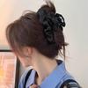1pc Sparkling Pleated Fabric Cloud Bubble Grip Clip for Women's High-end Feeling, Large Shark Clip Hair Accessory