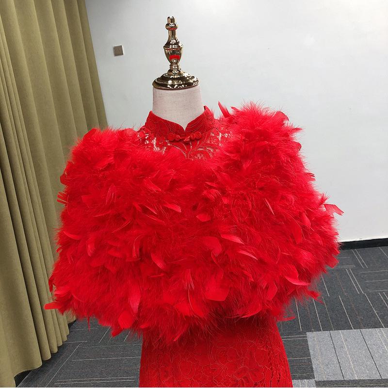 Women's Fur Cape Shawl for Winter Weddings & Evenings
