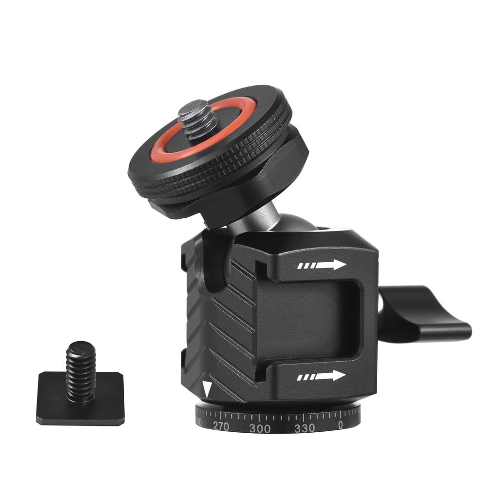 Multi functional Mini Ball Head 360 degrees Rotatable Aluminum Alloy Ballhead Adapter Tripod Head 1 4 Inch Screw &