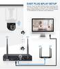 3MP PTZ Wireless Surveillance Kit: 360° Full-Color Night Vision & Two-Way Audio