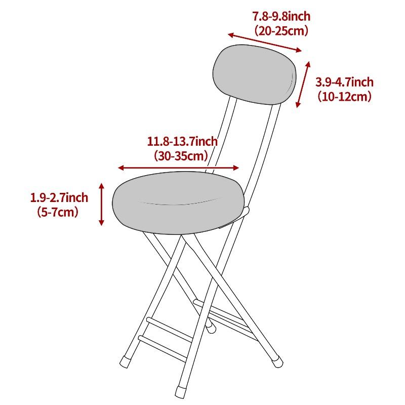 Solid Color Jacquard Stretch Chair Slipcover Elastic Round Folding Chair Cover Seat Back Cover Set Home Decoration Chair Cover