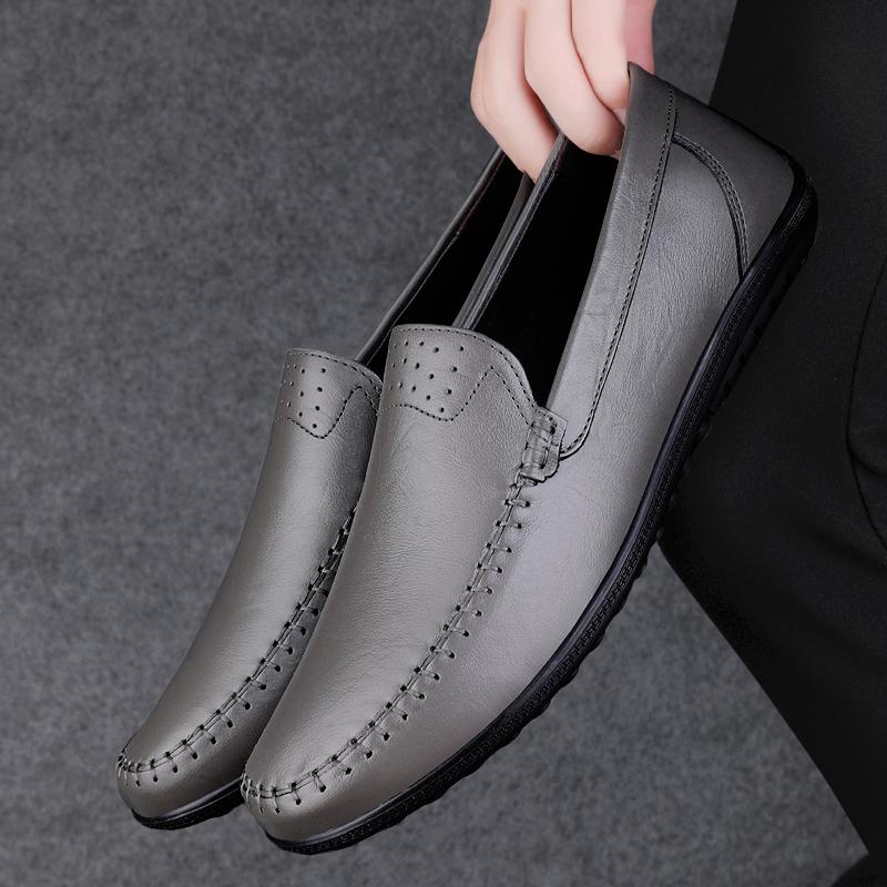 Men's Solid-Color Loafers Breathable And Comfortable Lazy Shoe Casual Driving Shoes Anti - Slip And Wear-Resistant Walking Shoes