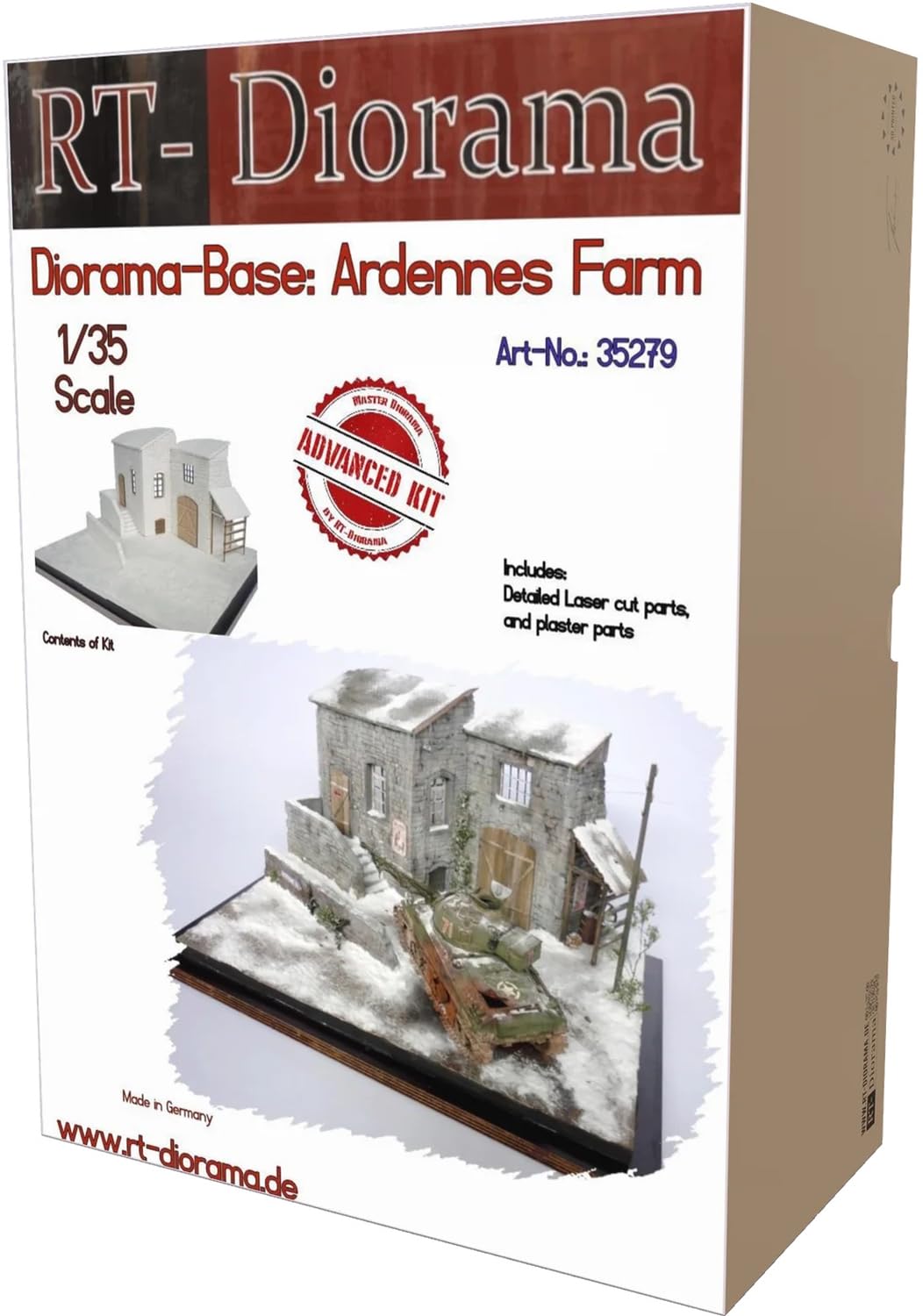 RT Diorama Diorama Ardennes Miniature Accessory RTD35279 1/35 Base, Farm, (Scene)