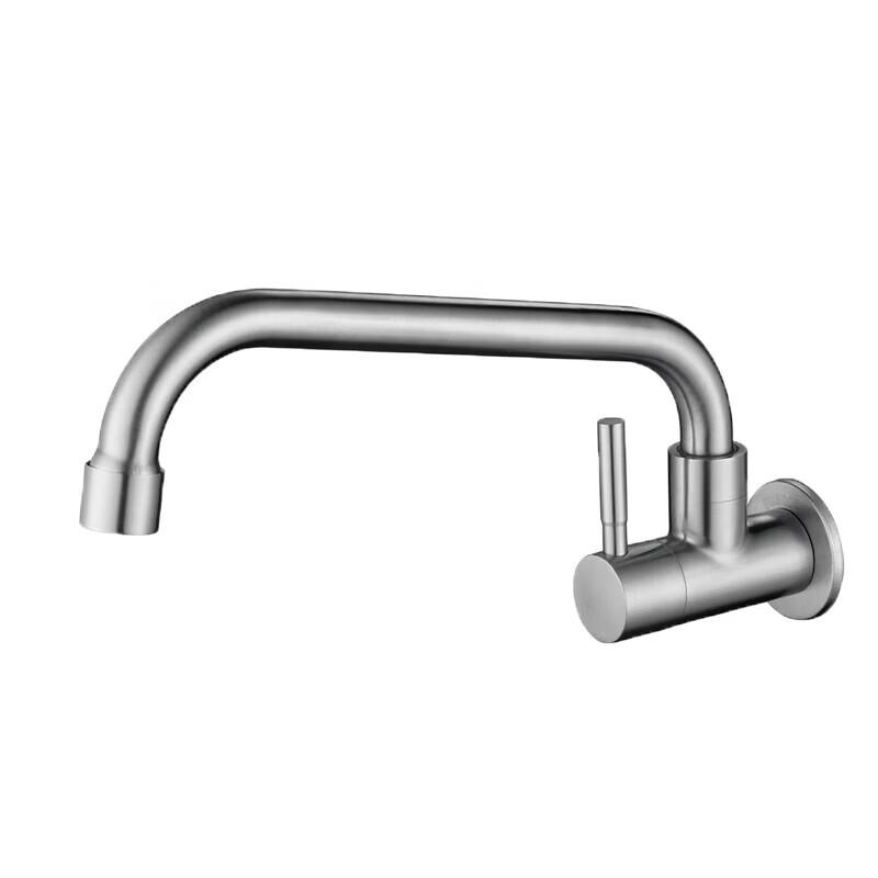 VEMUSE 304 Stainless Steel Wall-Mounted Single Cold Kitchen Faucet