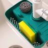 Portable Silicone Sink Drain Rack Splash Proof Kitchen Sink Shelf Organizer Household Storage Box