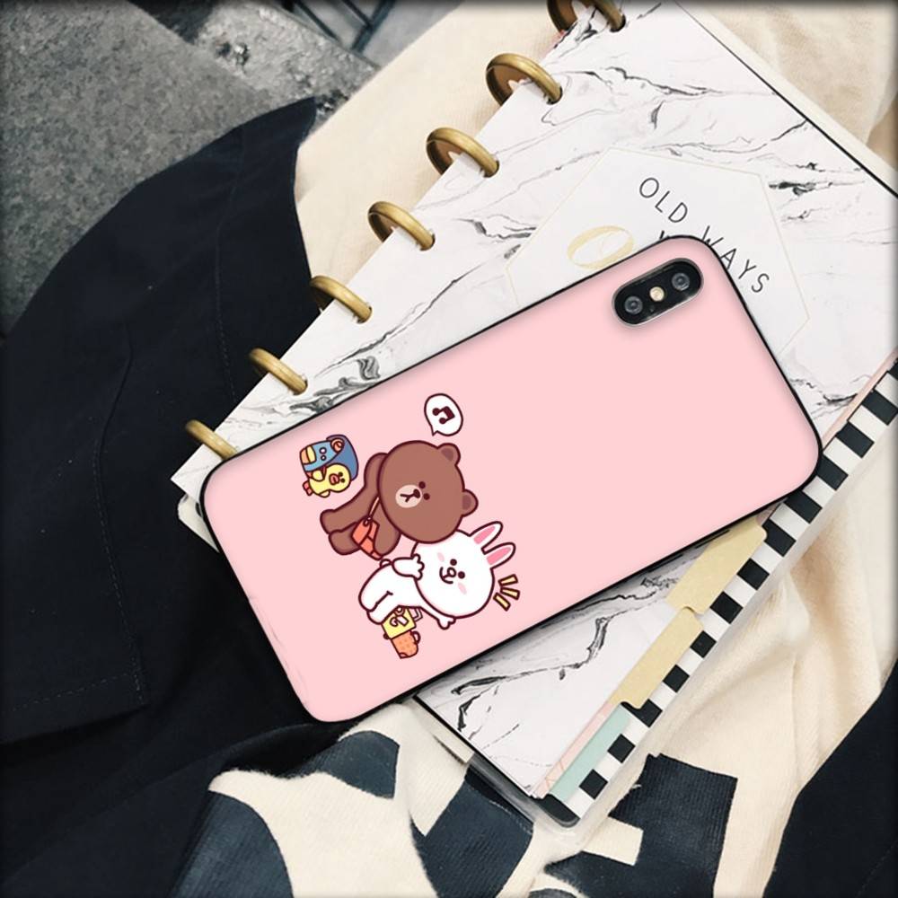 Cartoon Cute C-Cony B-Brown Phone Case For IPhone 16 15 14 13 12 11 17 Pro Max Simplicity Back TPU Soft Case