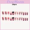 Autocollant pour Ongles Papillon Nœud Ongle Portable Blush pour Ongles Faux Ongle Autocollant Ongle Fini A21 Gel Gelée Double Face Style