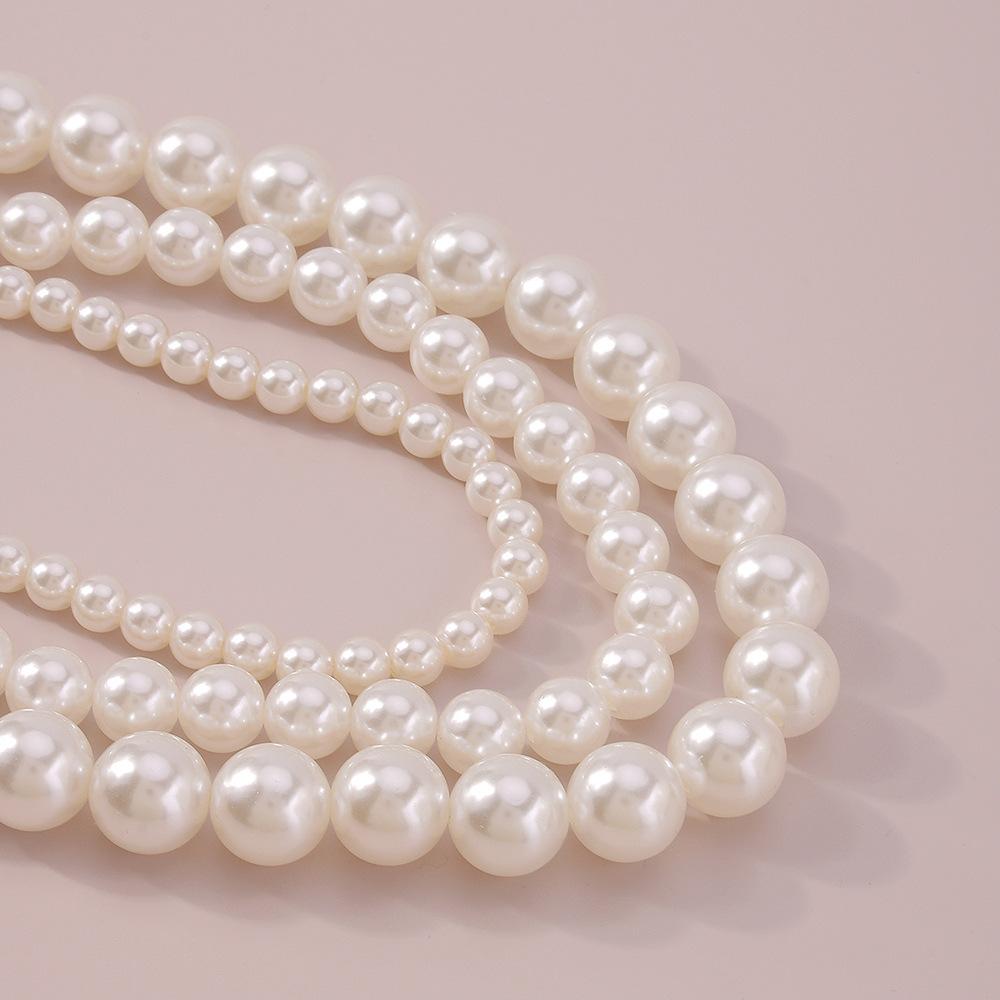 Tooxika Retro Elegant Fashion Choker Necklace Exaggerated Pearl Geometric Personality Temperament Necklace