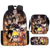 3Pcs Set NARUTO Kids Backpack with Crossbody Bag & Pencil Case Lightweight&Durable, Cartoon School Bags for Ages 5-10 Boys&Girls