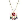 Nidin Türkische Evil Eye Anhänger Halsketten für Frauen Zirkonia Emaille Herz Flügel Charme Schlüsselbein Kette Glücksbringer Schmuck Geschenke