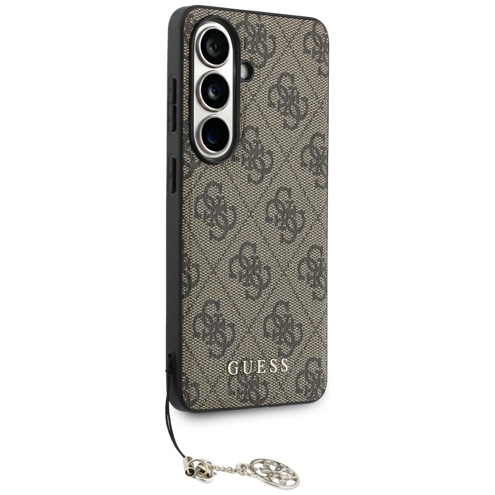 Guess 4G Classic Logo Charm MagSafe Case for Samsung Galaxy S26 Brown