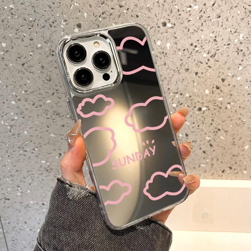 Stylish And Versatile Makeup Mirrors Phone Case For IPhone 16 17E 17 16Pro 15 14 11 12 13 Pro Max Silicone Shockproof Cover