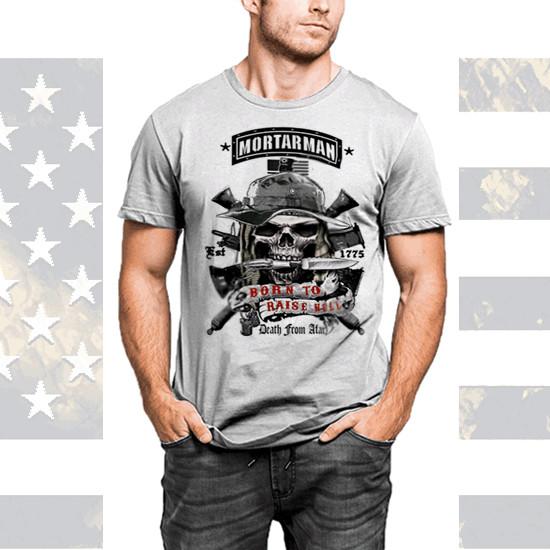 Military Mortarman Infantry Iraq Afghanistan War Combat Vet Assault Unisex T-Shirt XXXL