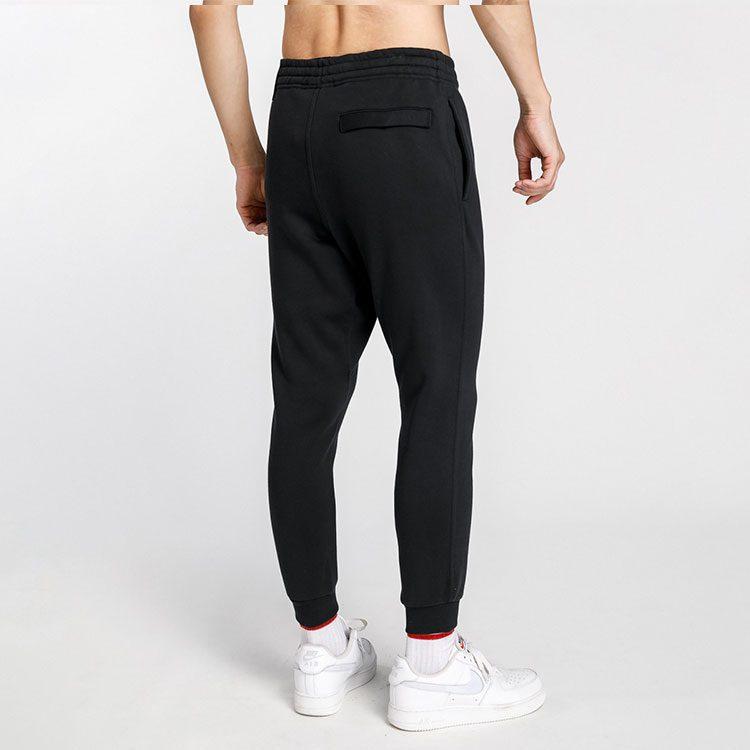 Nike Fleece Lined Thermal Solid Color Casual Elastic Cuff Knitted Sweatpants Men's Black 905236-010