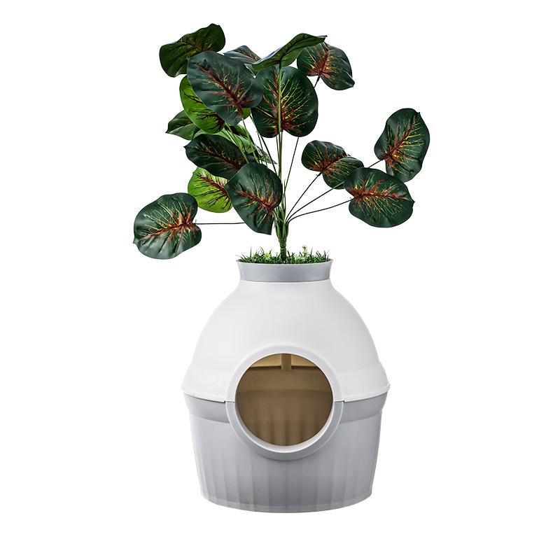 Smart Plant Litter Box System Hidden Cat Litter Box Plant for Big Cats Cat Litter Box Plant Send cat litter белый