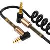 3.5mm Elbow Spring Expansion Sound Adapter 3.5mm To 3.5mm Male Plug Sound Cable Flexible Spring Cable AUXs Line