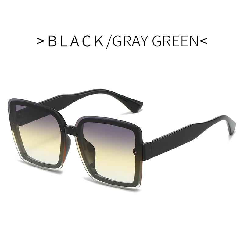 Vintage Big Frame Square Sunglasses Fashion High Quality Women Men Luxury Brand Sun Glasses Retro Gradient Lady Shades UV400