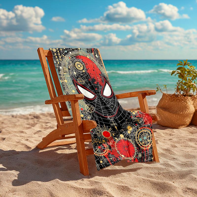 1Pc Spiderman Mechanical Webbing Beach Towel, Quick Dry, Multi-Use for Beach Pool Gym Yoga Home Travel, Christmas, Halloween, Xmas Gift M929435