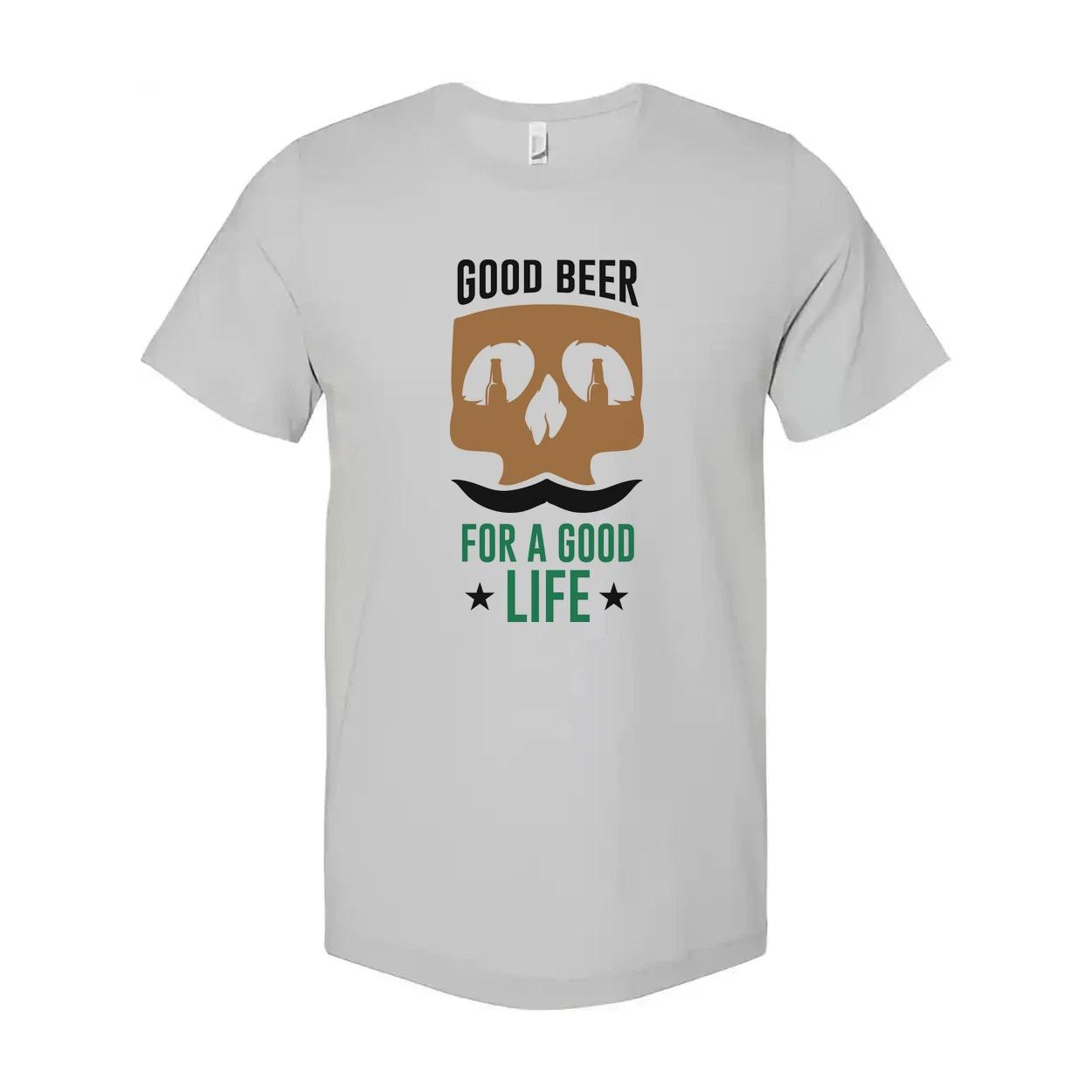 

Unisex Beer Graphic T Shirt With Skull Bottle Eyes And Mustache And The Slogan G XL