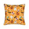 Halloween Square Pillow Cases Pumpkin Black Cats Cushion Cover Customized Decorative Throw Pillow Case Cover for Home 45x45cm