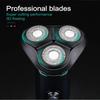 Three-blade Head  Washable Metal Body  Men's Floating Shaver with LCD Display Long Battery Life Smart Digital Display Clean and Skin-friendly