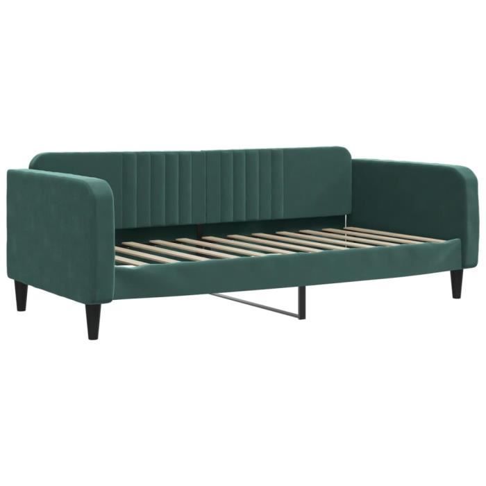 VidaXL Day Bed Dark Green 90x200 Cm Velvet 354088