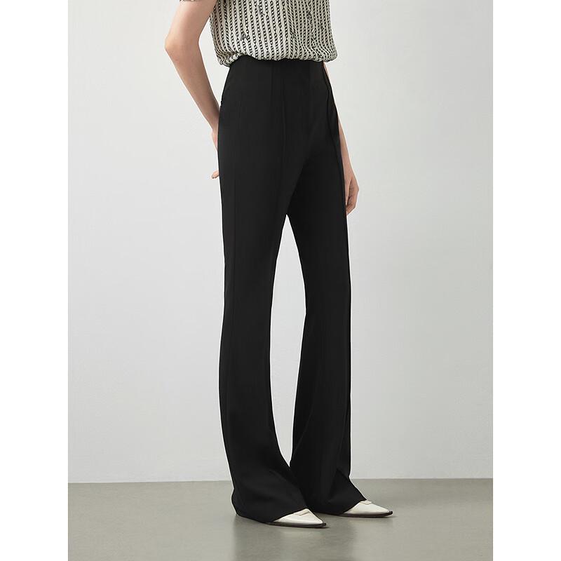 Langzi Retro High-Waist Wide-Leg Flared Suit Pants