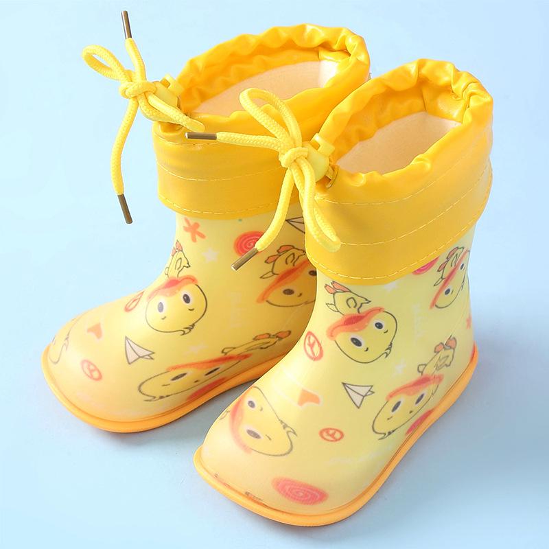 

Fleece-Lined Detachable Baby Rain Boots - Infant Toddler Rain Shoes for Boys & Girls, Lightweight & Cute Princess Galoshes Size 18/18.5 cm