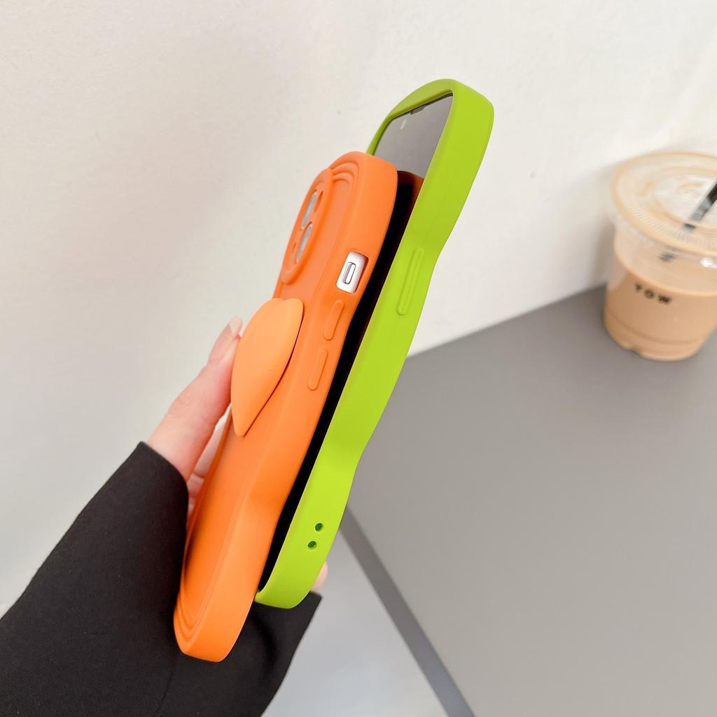 Wind Ins Three-dimensional Big Love Applies To iPhone17/16 Apple 15 Mobile Phone Case 14/13Pro Max Female 12PM