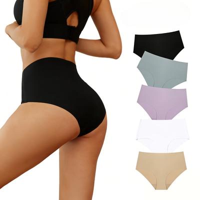 Dames Zomer Yoga Oefening Comfortabel Ademend IJszijde Geen Spoor Hoge Taille Slipjes