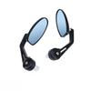 Aluminum Universal Motorcycle Handlebar Reflector Rear View Mirrors 1 Pair Ellipse Bar End Rearview Mirror Motorbike Accessories