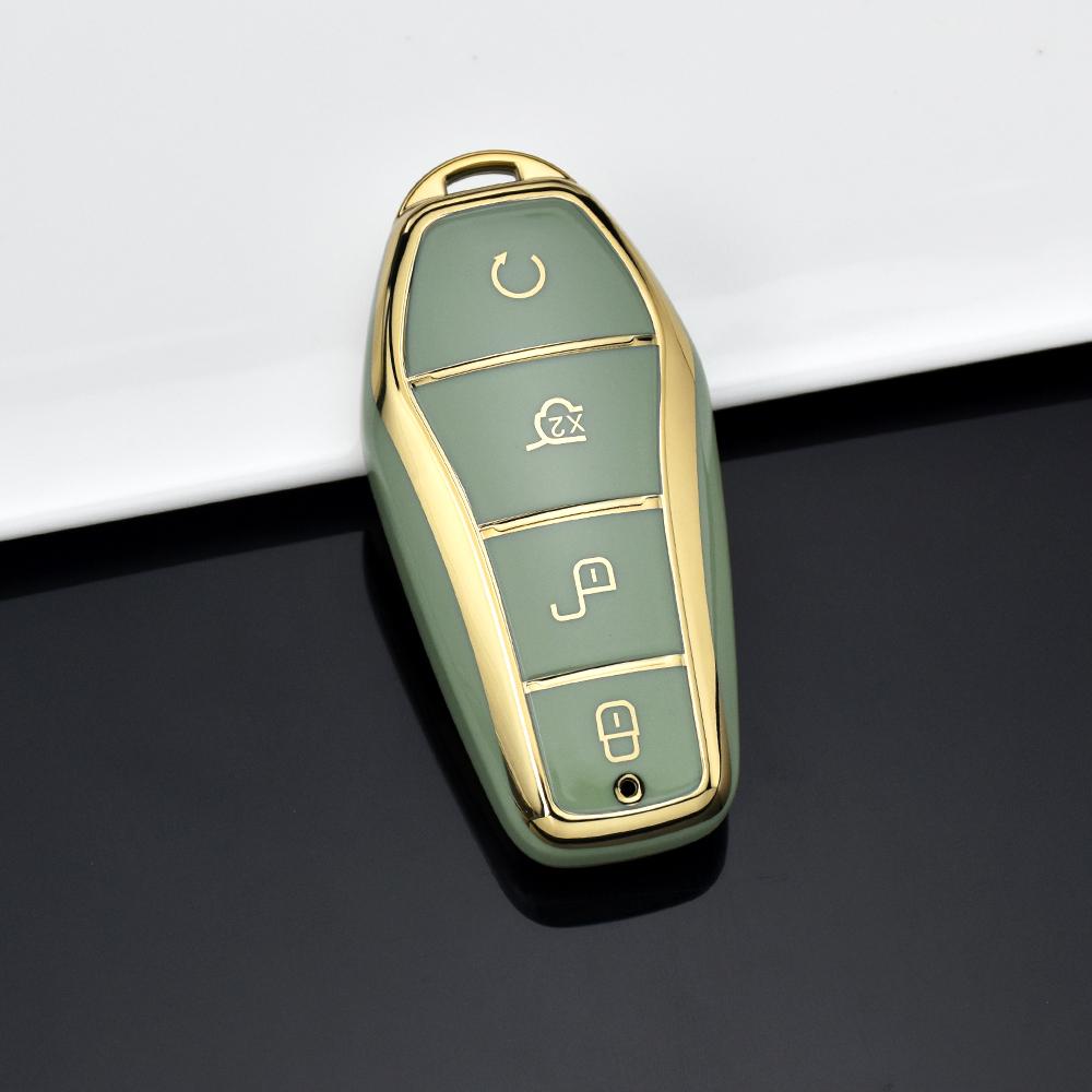 

Для BYD Atto 3 Han EV Dolphin Song PRO Max Tang DM Yuan Dolphin E2 Qin PLUS держатель цепочка TPU чехол для автомобильного ключа чехол зелёный