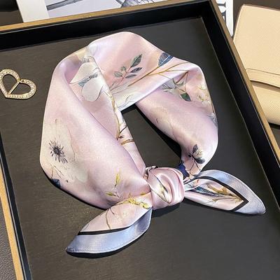 53 * 53cm Mulberry Silk Small Square Scarf Multifunctional Professional Fashion Decoration Silk Scarf For Spring And Autumn Warmth Shawl