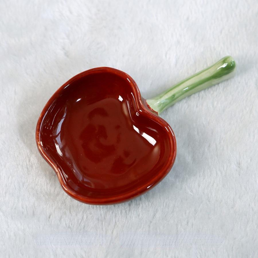 

1PC Ins Style Cutlery Cute Ceramic Small Dish Chopsticks Holder, Dip Dish, Condiment Dish, Vinegar Dish, Soy Sauce Dish, Flavor Dish as the picture
