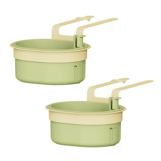 2Pcs Drain Baskets High-Efficiency Filter Easy to Install Automatic Dumping Sink Strainer Baskets Kitchen Trash Catcher